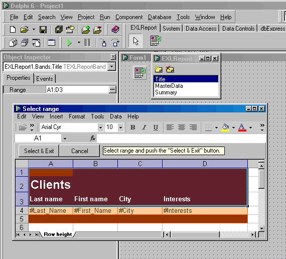 EMS ExcelReport Screenshot